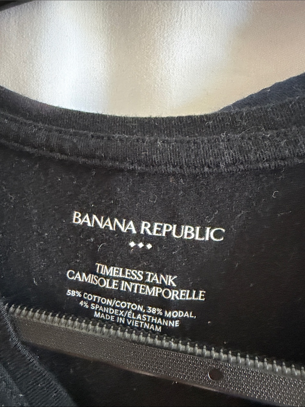 Bundle of 3 Banana Republic Factory timeless tanks navy, white, and black—medium - Picture 5 of 7